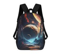 sinyumoney Children's School Backpack Valley Of Planetary Teen Fashion Backpack Casual Backpack Boy Girl Teen School Bag 3D Printed Backpack 17inch