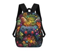 sinyumoney Children's School Backpack Video Game Controller in Nature -1 Fashion Schoolbag Fashion Unisex Travel Backpack School Bag 3D Cool Backpack 17inch