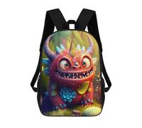 sinyumoney Children's School Backpack Whimsical Forest Creature -1 Fashion Schoolbag Fashion Unisex Travel Backpack School Bag 3D Cool Backpack 17inch