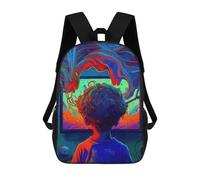 sinyumoney Child's Vibrant Dreamscape Backpack School Water Resistant Travel Backpack Computer Bag for Girls Boys Teenage 17inch