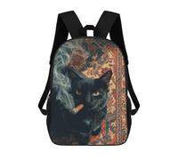 sinyumoney Chill Cat with Cigar Backpack School Bag Daypacks Business Backpack Water Resistant Bookbag for Girls Boys Teenage 17inch