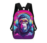 sinyumoney Chill Monkey -20 School Bags Daypacks Business Backpack Water Resistant Bookbag for Men, Women & Teenage Boys 17inch