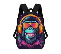 sinyumoney Chill Monkey -22 Children's Backpack, Schoolbag Large Capacity Students Bookbag Rucksack Knapsack for Boys Girls Adults Teen 17inch