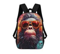 sinyumoney Chill Monkey -24 Backpack School Bag Large School Backpack for Boys for Camping Outdoor Adventures And Daily Travel 17inch
