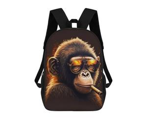 sinyumoney Chill Monkey Vibes Children's School Backpack Fashion Casual Children's Backpacks 3D Printed School Bags Boy Large Backpack 17inch
