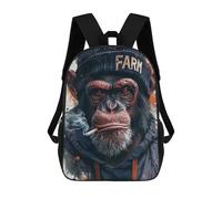 sinyumoney Chill Monkey with Cigarette -1 Rucksack School Secondary High School College Backpack Travel for Teenage Girls Boys Women Men 17inch