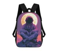 sinyumoney Chilling Astronaut School Backpack Work Laptop Backpack Rucksack Bag for Camping Outdoor Adventures And Daily Travel 17inch