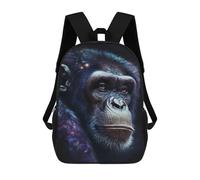 sinyumoney Chimpanzee Galaxy Portrait-1 School Bags Rucksack Casual Daypacks School Work Travel Bag for Campus Outdoor Travel Sports 17inch