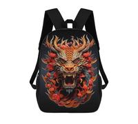 sinyumoney Chinese Dragon 1 Art 17 Inch Backpack School Bag Rucksack for Girls Boys Large Capacity Kids Back Pack Lightweight School Bags for Children Students