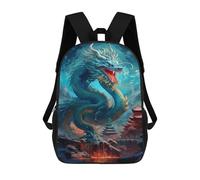 sinyumoney Chinese Dragon Fantasy Artwork Rucksack Water Resistant Travel Backpack Computer Bag for Campus Outdoor Travel Sports 17inch