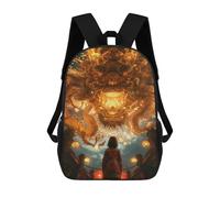 sinyumoney Chinese Dragon Fantasy Backpack School Bag Large School Backpack for Boys for Teenage Girls Boys Women Men 17inch