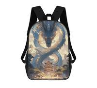 sinyumoney Chinese Dragon Temple Backpack School Bag Travel College Rucksack Backpacks for Camping Outdoor Adventures And Daily Travel 17inch
