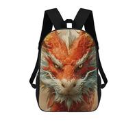 sinyumoney Chinese Lunar Dragon Backpack 3D Printed Children's School Backpack Kids Travel Backpacks High Capacity Book Bags Children's Backpack Rucksack 17inch