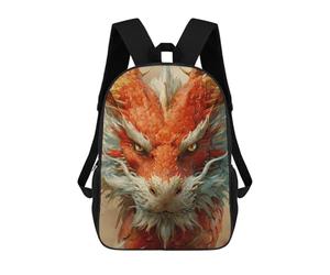 sinyumoney Chinese Lunar Dragon School Backpack Secondary Causal Travel High School Bags for Teenage Girls Boys Women Men 17inch