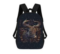 sinyumoney Chinese New Year Ox Bull Rucksack Water Resistant School Bag Business Backpack for Boys/Girls/Teenagers 17inch