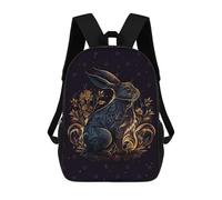 sinyumoney Chinese New Year Rabbit Rucksack Lightweight Casual Daypack School Backpacks for Teenage Girls Boys Women Men 17inch