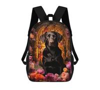 sinyumoney Chocolate Labrador Casual Daypack Backpacks School Bag for Girls Boys High College Teens Knapsack Men Women Travel Laptop Rucksack College Bookbag 17inch