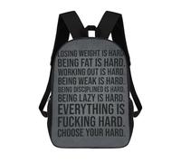 sinyumoney Choose Your Hard Backpack School Bag Water Resistant Travel Backpack Computer Bag for Camping Outdoor Adventures And Daily Travel 17inch