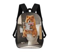 sinyumoney Chow Chow on The Toilet Backpack School Work Laptop Backpack Rucksack Bag for Men, Women & Teenage Boys 17inch