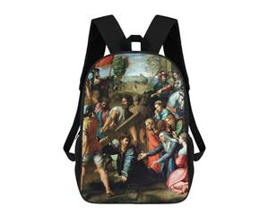 sinyumoney Christ Falling by Raphael Rucksack Lightweight Schoolbag Dayback Bookbag College for Girl, Teen Girls 17inch