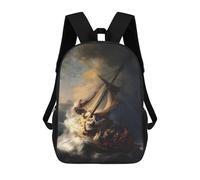 sinyumoney Christ in The Storm Children's Backpacks 17inch School Backpack 3D Printed Bag Bookbag for Kids Travel Rucksacks Boy Girl Book Bags Kids School Bag