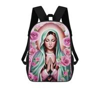 sinyumoney Christ Poster Catholic 2 Kids' Book Bag 3D Printing School Bag Boys And Girls Cool Knapsack Casual Back Bag for School Students 17inch