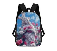 sinyumoney Christ Poster Catholic 6 Rucksacks 3D Printed Children 17inch Backpacks Fashion Casual Daypack Travel Bags Outdoor Casual Daypack for Boy And Girl