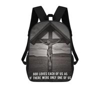 sinyumoney Christ Quote to Remember 3 3D Printed School Backpack Casual Children's Backpacks 3D Printed School Bag for Boys Elementary And Middle 17inch