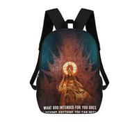 sinyumoney Christ Quote to Remember 5 3D Printed Children's School Backpack for Kids High Capacity Travel Rucksacks Book Bags Kids School Bag Back Pack 17inch