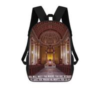 sinyumoney Christ Quote to Remember 6 Backpack School Bag Large Water Resistant Laptop Backpack for School/Work/Travel 17inch