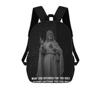 sinyumoney Christ Quote to Remember Backpack 3D Printed Children's School Backpack for Kids High Capacity Travel Rucksacks Book Bags Kids School Bag Back Pack 17inch