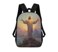 sinyumoney Christ The Redeemer Statue-2 Rucksack School Secondary High School College Backpack Travel for Campus Outdoor Travel Sports 17inch