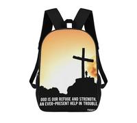 sinyumoney Christian Quote of Bible 2 School Backpack Daypacks Business Backpack Water Resistant Bookbag for School/Work/Travel 17inch