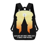 sinyumoney Christian Quote of Bible 3 Backpack School Bag Lightweight Airport College Students Back Pack for Men, Women & Teenage Boys 17inch
