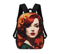 sinyumoney Christina Hendricks Children's School Backpack 3D Printed for Kids Travel Rucksacks Book Bags Kids School Bag 17inch