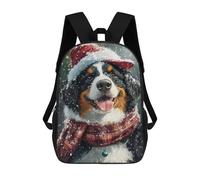 sinyumoney Christmas Bernese Mountain Dog-1 Children's Backpacks School Backpack 3D Printed for Kids Travel Rucksacks Book Bags Kids 17inch School Bag