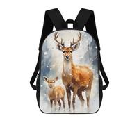sinyumoney Christmas Deer Family Backpack School Bag Large School Backpack for Boys for Teenage Girls Boys Women Men 17inch