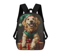 sinyumoney Christmas Dog Gifts for Pet Lovers School Backpack Business Laptop Rucksack Bag Unisex Casual Daypack for Men, Women & Teenage Boys 17inch