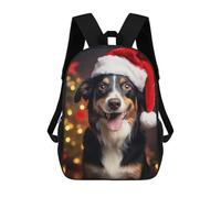 sinyumoney Christmas Dog Portrait 02 Rucksack Computer Rucksack for School/Work/Travel for Girl, Teen Girls 17inch