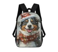 sinyumoney Christmas Dog Portrait-1 Kids Backpack,School Backpack Kids School Bag 3D Printed Cartoon Large Capacity Backpack for Kids Boys And Girls 17inch