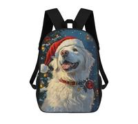 sinyumoney Christmas Dog Portrait School Backpack Fashion Stationery Backpack Waterproof Casual Daypacks for Camping Outdoor Adventures And Daily Travel 17inch