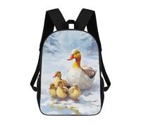 sinyumoney Christmas Duck Family Backpack School Bag Water Resistant School Bag Business Backpack - Perfect for Travel, Work And Daily Use 17inch