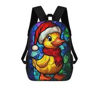 sinyumoney Christmas Duckling Backpack School Bag Rucksack for Girls Boys Backpacks Large Capacity Kids Back Pack Lightweight School Bags for Children Students 17inch