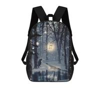 sinyumoney Christmas Eve Cat School Backpack Lightweight Airport College Students Back Pack- Perfect for Travel, Work And Daily Use 17inch