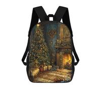 sinyumoney Christmas Eve Painting Backpack School Bag Lightweight Schoolbag Dayback Bookbag College for Girl, Teen Girls 17inch