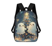 sinyumoney Christmas Ghosts Children's School Backpack 3D Printed for Kids Travel Rucksacks Book Bags for Boys Elementary School Students 17inch