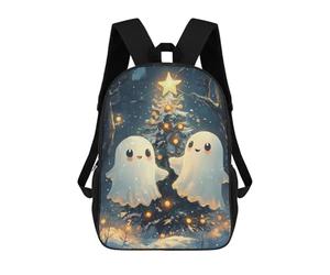 sinyumoney Christmas Ghosts Children's School Backpack 3D Printed for Kids Travel Rucksacks Book Bags for Boys Elementary School Students 17inch