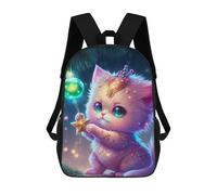 sinyumoney Christmas Kitten Decorations School Bags Fashion Stationery Backpack Waterproof Casual Daypacks for Men, Women & Teenage Boys 17inch