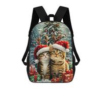 sinyumoney Christmas Kittens School Backpack Computer Rucksack for School/Work/Travel for School/Work/Travel 17inch