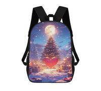 sinyumoney Christmas Magic Night Lights Backpack School Bag Daypacks Business Backpack Water Resistant Bookbag for Girls Boys Teenage 17inch